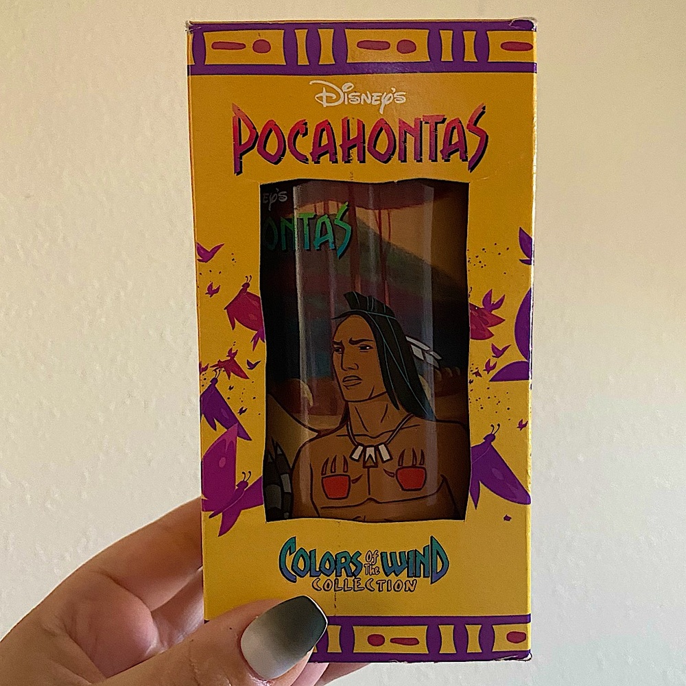 Disney Pocahontas Collectible Burger King Glass - Powhatan & Kocoum